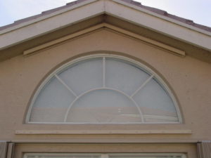 An inverted u shape window for a house